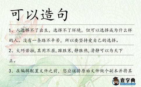 可以造句