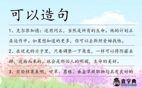 可以造句