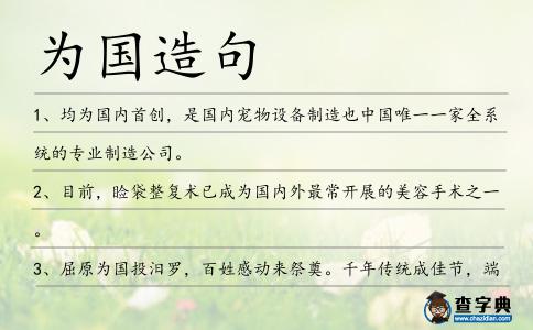 為國造句