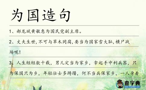 為國造句
