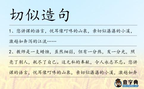 切似造句