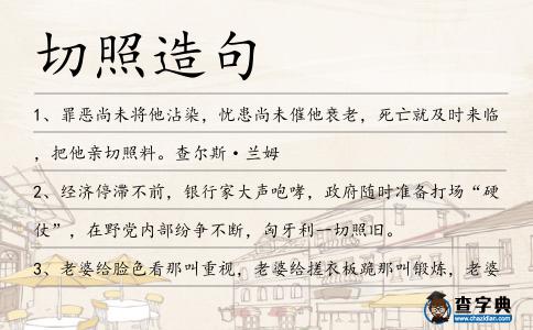切照造句