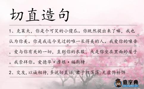 切直造句