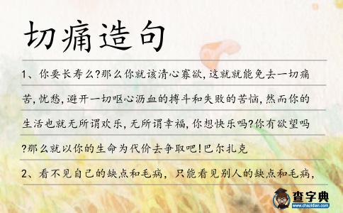 切痛造句