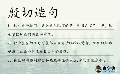 殷切造句