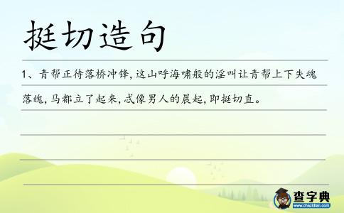 挺切造句