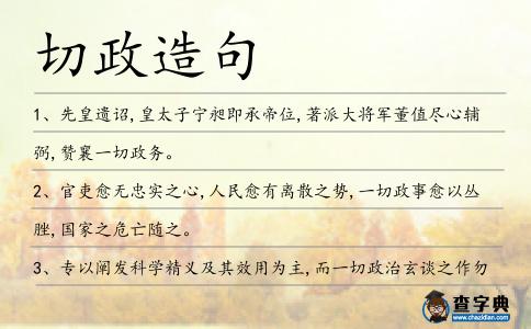 切政造句