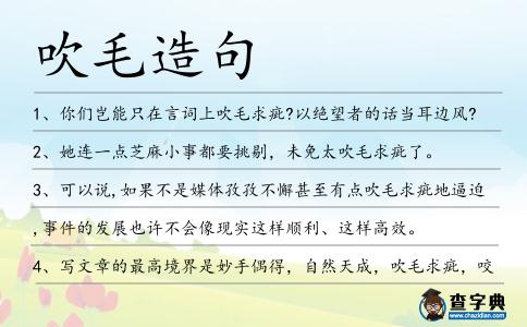 吹毛造句
