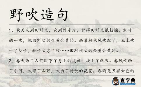 野吹造句