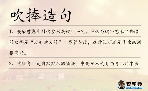 吹捧造句