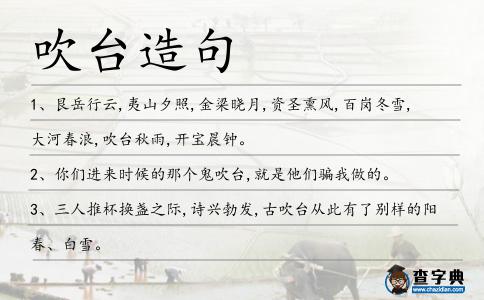 吹臺(tái)造句