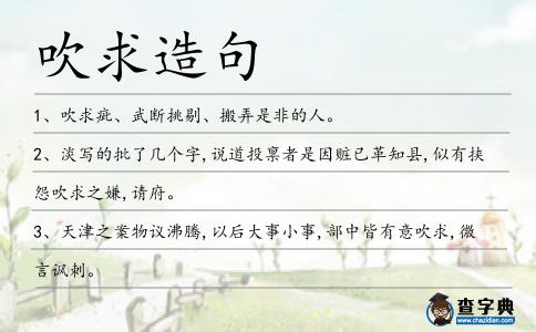 吹求造句