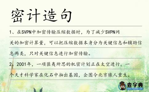 密計造句
