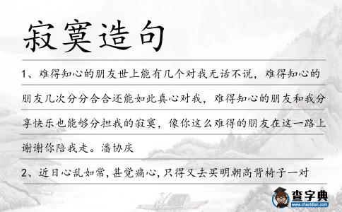 寂寞造句