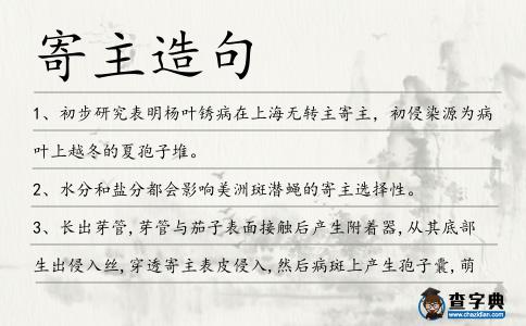 寄主造句