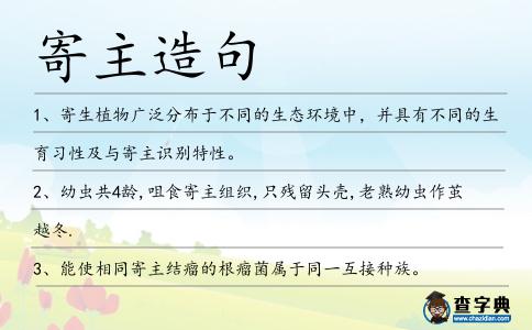 寄主造句