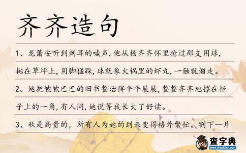 齊齊造句