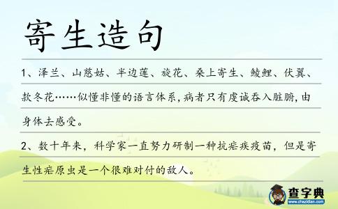 寄生造句