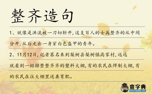 整齊造句