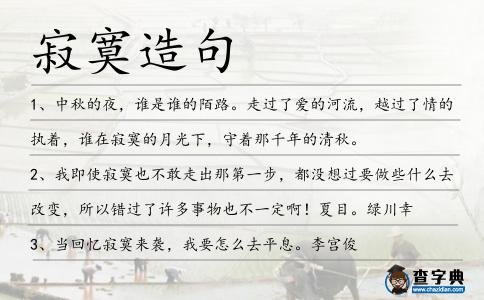 寂寞造句