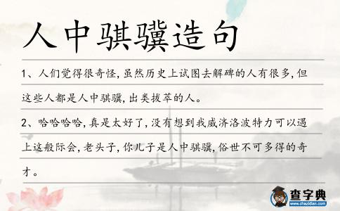 人中騏驥造句