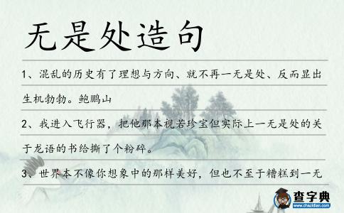 無是處造句