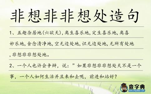 非想非非想處造句