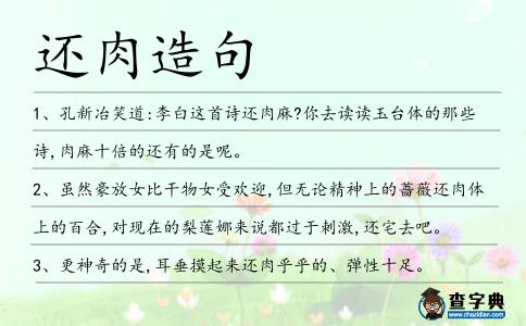 還肉造句
