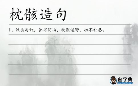 枕骸造句