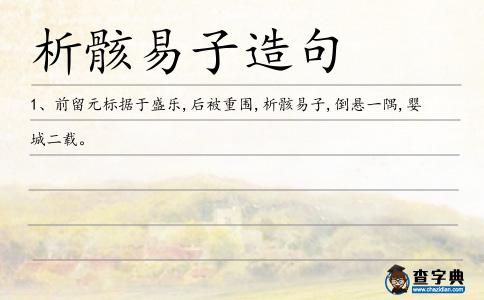 析骸易子造句