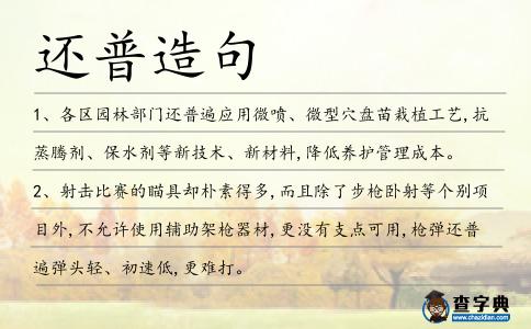 還普造句