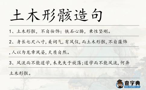 土木形骸造句