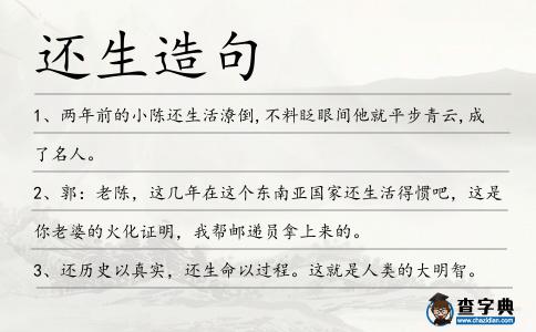 還生造句