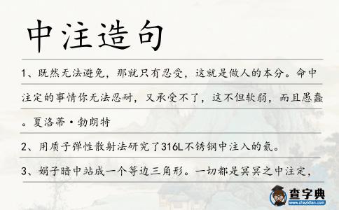 中注造句