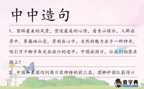 中中造句