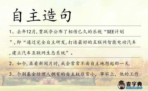 自主造句