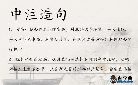 中注造句