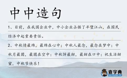 中中造句