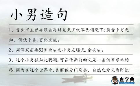 小男造句
