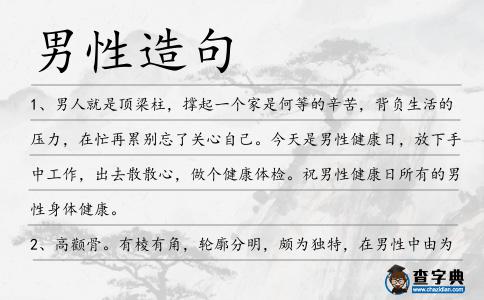 男性造句