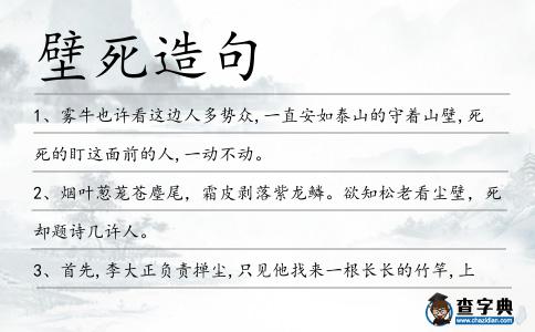 壁死造句