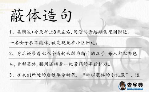 蔽體造句