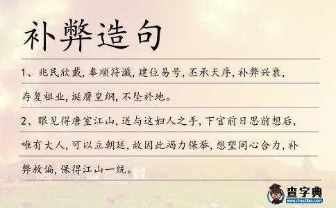 補弊造句