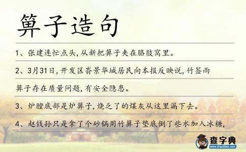 箅子造句