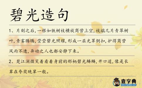 碧光造句