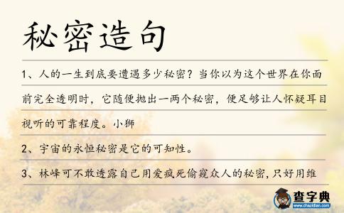 秘密造句