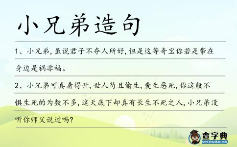 小兄弟造句