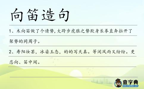 向笛造句