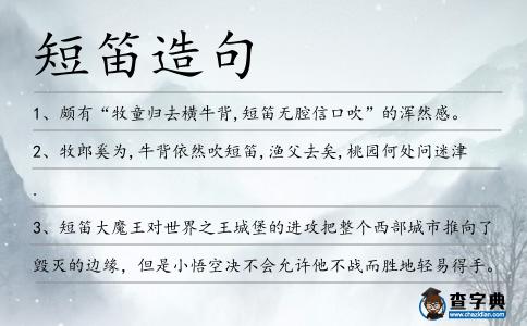 短笛造句