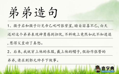 弟弟造句